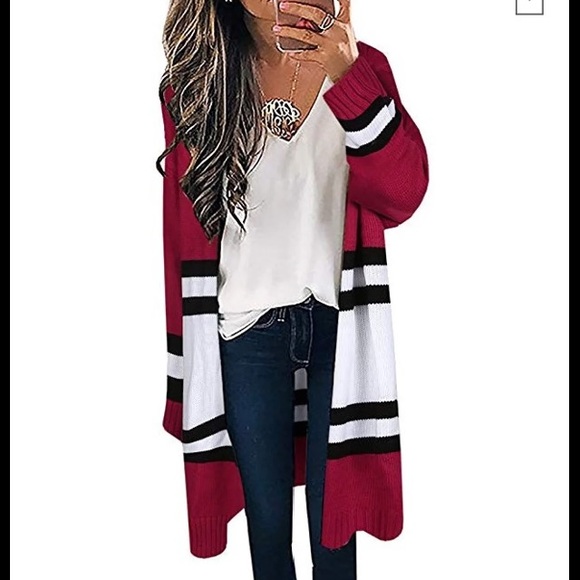 Trendy Cardigan Stripe Sweater - Picture 5 of 5